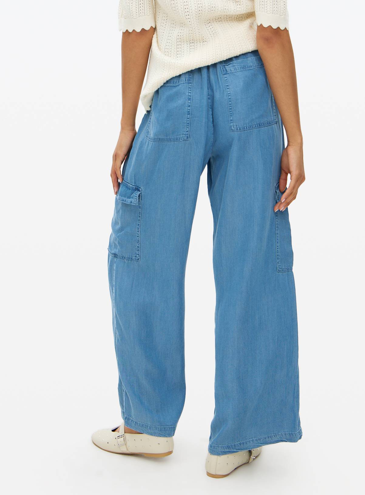 Mid Blue Denim Utility Trousers  12 - Image 4